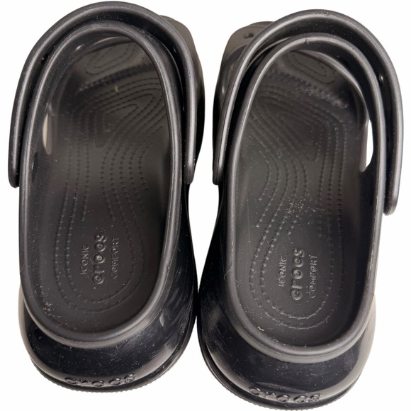 Crocs Mega Crush Platform Sandal Black Chunky Thick Sole Y2K Women 7 Goth Grunge - Picture 6 of 16